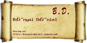 Bányai Dániel névjegykártya